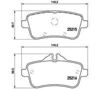 BREMBO P 50 099 Kit pastiglie freno, Freno a disco per BRABUS,MERCEDES-BENZ