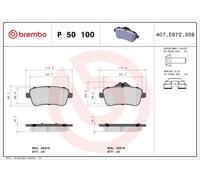 BREMBO P 50 100 Kit pastiglie freno, Freno a disco per MERCEDES-BENZ