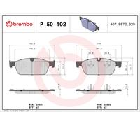 Brembo Kit Pastiglie Freno P50102