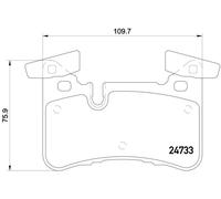 Set di pastiglie freno BREMBO P 50 110, posteriore