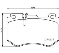 BREMBO P 50 123 Kit pastiglie freno, Freno a disco per MERCEDES-BENZ,MERCEDES-BE