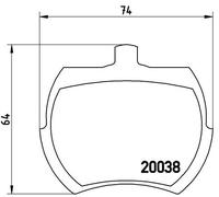BREMBO P 52 002 Kit pastiglie freni per ROVER MINI per TRIUMPH TR 7