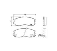 P54014 Kit pastiglie freno Brembo Ant