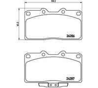 BREMBO P 54 019 Kit pastiglie freni Anteriore per MITSUBISHI 3000 GT Coupe (Z1A)