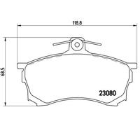 BREMBO P 54 021 Kit pastiglie freno, Freno a disco per MITSUBISHI