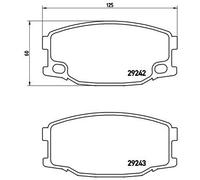 BREMBO P 54 035 Kit pastiglie freno, Freno a disco per FUSO (MITSUBISHI),MITSUBI