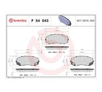 Brembo Kit pastiglie freno P 54 043 – Anteriore e Posteriore