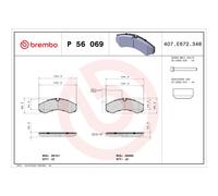 Brembo P 56 069 - Pastiglia Freno - Posteriore
