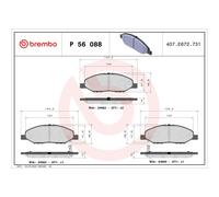 Brembo Kit Pastiglie Freno P56088