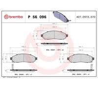 Brembo P 56 096 - Pastiglia Freno - Anteriore