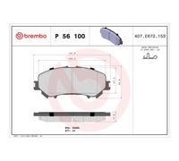 Brembo P 56 100 - Pastiglia Freno - Anteriore
