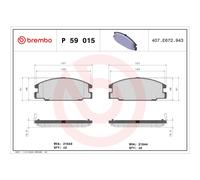 BREMBO P 59 015 Pastiglie freno anteriore per Campo Frontera Trooper Brava TFR/T