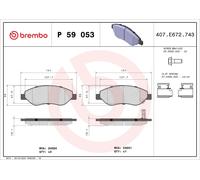 Brembo Kit Pastiglie Freno P59053