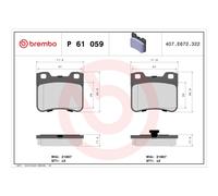 Brembo Kit pastiglie freni P 61 059 per Citroën AX, Saxo – anteriore