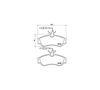 Pastiglie freno P 61 060 BREMBO per PEUGEOT CITROËN