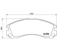BREMBO P 61 089 Kit pastiglie freno, Freno a disco per CITROËN,MITSUBISHI,PEUGEO