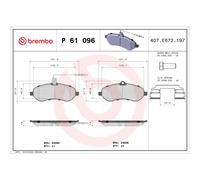 Brembo P 61 096 - Pastiglia Freno - Anteriore