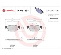 Brembo P 61 107 - Pastiglia Freno - Anteriore