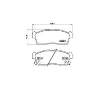 Brembo Pastiglie freno P 61 108 Anteriore per Citroën, Peugeot, Mitsubishi, Suzuki
