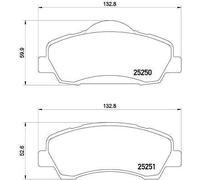 Brembo P 61 113 - Pastiglia Freno - Anteriore