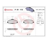 Brembo Pastiglia freno P 61 113 Anteriore