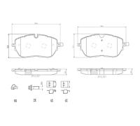 Pastiglie freno P 61 128 BREMBO per PEUGEOT OPEL CITROËN DS
