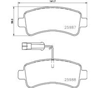 KIT PASTIGLIE FRENO POST BREMBO PEUGEOT BOXER 2.0 HDI 130 4x4 96KW 15>19 P61130