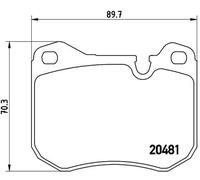 BREMBO P 65 002 Kit pastiglie freno, Freno a disco per PORSCHE