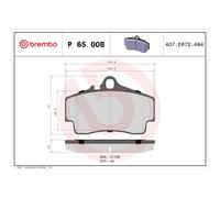 BREMBO P 65 008 Kit pastiglie freni