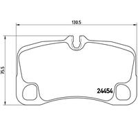 BREMBO P 65 022 Kit pastiglie freno, Freno a disco per PORSCHE