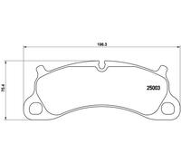 BREMBO P 65 025 Kit pastiglie freno, Freno a disco per PORSCHE