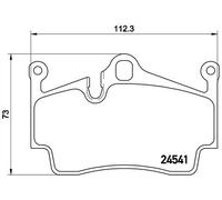 BREMBO P 65 028 Kit pastiglie freno, Freno a disco per PORSCHE