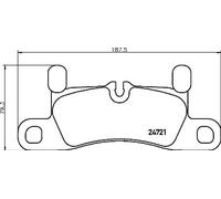 Brembo Kit pastiglie freno P 65 030 Freno a disco per Porsche Cayenne Posteriore