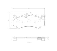 BREMBO P 65 034 Kit pastiglie freno, Freno a disco per PORSCHE