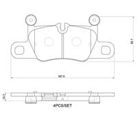 BREMBO P 65 044 Kit pastiglie freni