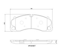 BREMBO P 65 045 Kit pastiglie freno, Freno a disco per PORSCHE