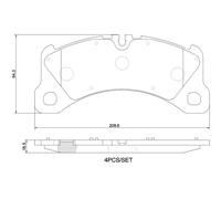 BREMBO P 65 047 Kit pastiglie freni
