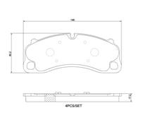 BREMBO P 65 048 Kit pastiglie freno, Freno a disco per PORSCHE