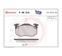 Brembo P 68 015 - Pastiglia Freno - Anteriore