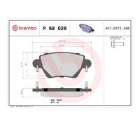 BREMBO P 68 028 Kit pastiglie freni