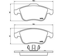 BREMBO P 68 045 Kit pastiglie freno, Freno a disco per RENAULT