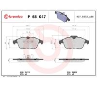 Brembo P 68 047 - Pastiglia Freno - Anteriore