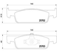 BREMBO P 68 059 Kit pastiglie freno per RENAULT CLIO IV (BH_), CLIO IV Furgone/f