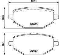 BREMBO P 68 076 Kit pastiglie freno, Freno a disco per MITSUBISHI,RENAULT