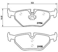 Set di pastiglie freno BREMBO P 71 006, posteriore