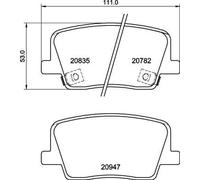 BREMBO P 77 003 Kit pastiglie freni Posteriore per SSANGYONG REXTON (Y400)