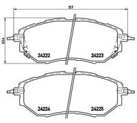 BREMBO P 78 017X Kit pastiglie freno, Freno a disco per SUBARU