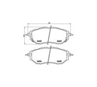 BREMBO P 78 017X Pastiglie freno anteriore per Outback Forester Legacy Impreza T