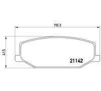 BREMBO P 79 001 Kit pastiglie freno, Freno a disco per HOLDEN,MAZDA,SANTANA,SUZU