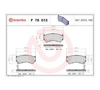 Brembo Kit pastiglie freni P 79 013 per Suzuki